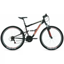 Велосипед FORWARD RAPTOR 27,5 1.0 (2021) (Велосипед FORWARD RAPTOR 27,5 1.0 (27,5" 18 ск. . 16") , черный/красный, RBKW1F17E002)
