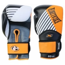 Перчатки боксерские Excalibur 8065/04 Black/White/Orange PU 12 унций